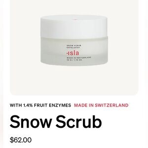 Isla Snow Scrub Face Exfoliator *New/never Opened*